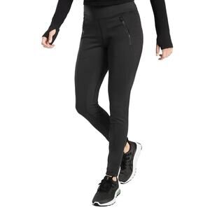 Athleta Peak Hybrid Fleece Tight Zip Pocket High Rise Water Resistant Black XS